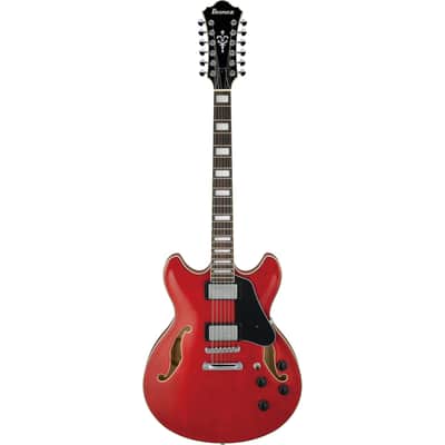 Ibanez AS7312TCD AS Artcore 12-String Semi-Hollow Body Guitar - Transparent Cherry Red image 2