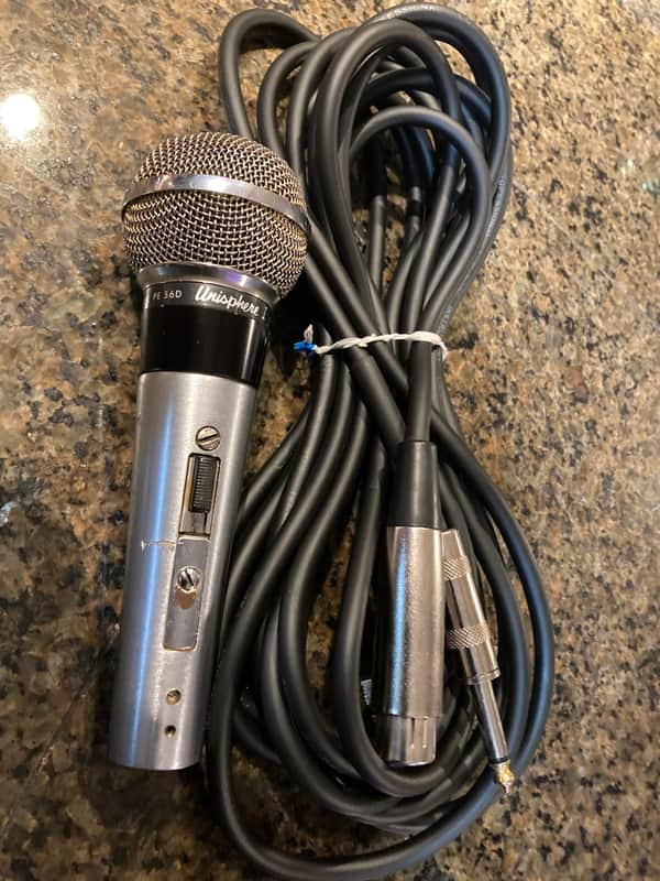 Vintage Shure PE56D Unisphere 1 High Impedance Microphone w/ Cable/Cord. Made in USA image 1