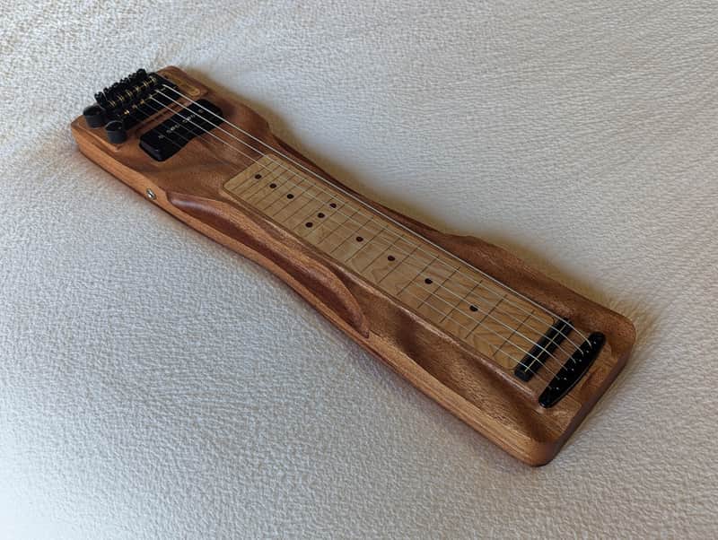 Mini Travel Headless Lap Steel Guitar – Mahogany & Maple, P90 Pickup, Gig Bag image 1