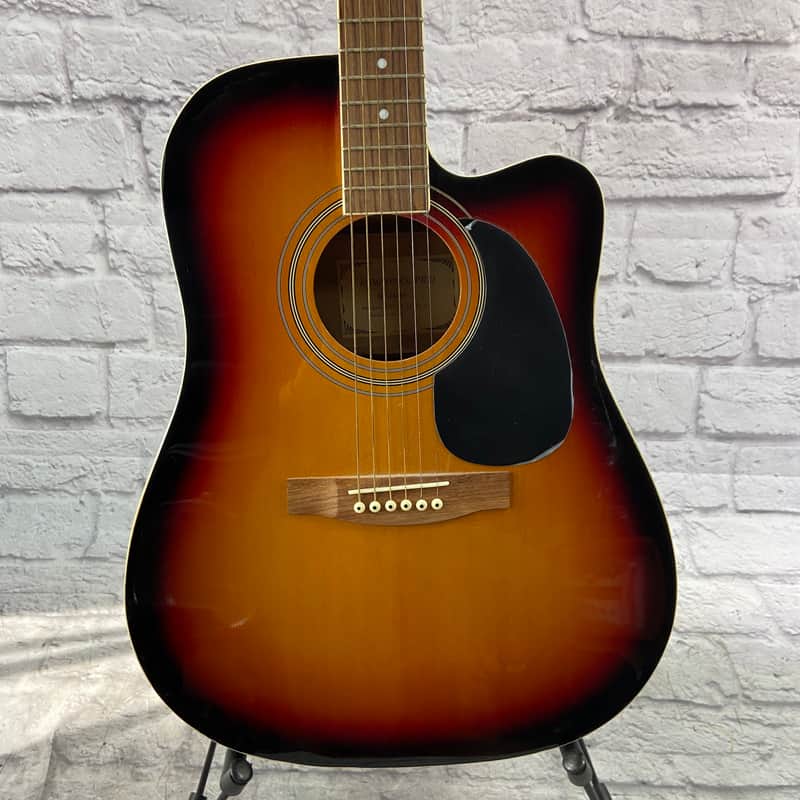 New York Pro NY-977C Acoustic Guitar with cutaway - 3-Color Sunburst image 1