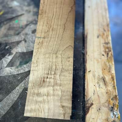 Madlad Instruments 2A Figured Torrified Roasted Flame Maple Guitar Neck Blank 2026 - Unfinished image 3