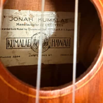 vintage 1919-22 Kumalae Style 1 Hawaiian Koa Soprano Ukulele, Gold Award Era c. 1919-1922 image 3