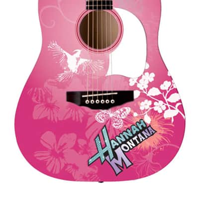Washburn HMDPA34 Acoustic Hannah Montana - Miley Cyrus Guitar - Pink image 1