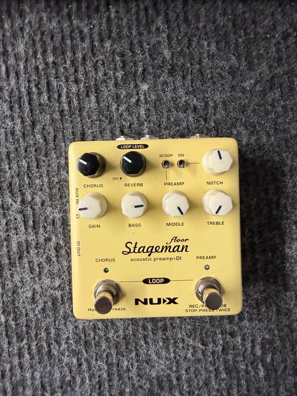 NuX NAP-5 Stageman Floor Deluxe Acoustic Preamp / DI 2010s - Yellow image 1