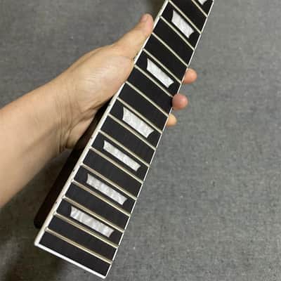 24.75 inch short scale maple electric guitar neck 22 fret black rosewood inlay image 3