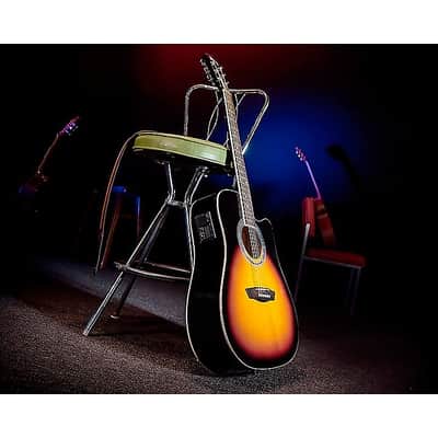 Washburn WA90CEVSB Dreadnought Acoustic Electric Guitar Vintage Sunburst image 8