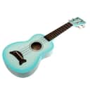 KALA MK SD LBLBURST Sopran Dolphin Light Blue Ukulele inkl.Tasche vintage hellblau