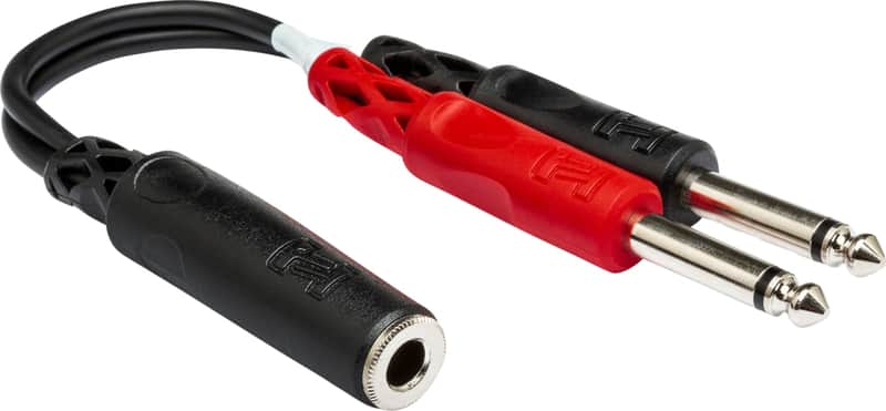 Hosa YPP-136 1/4" TRS Female to Dual 1/4" TS Male Stereo Breakout Y Cable image 1
