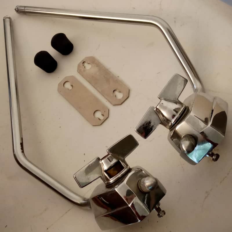 Premier Bass Drum Spurs+Mounts Set 2x Elite Vintage 70s Gull-Wing Legs+Brackets image 1