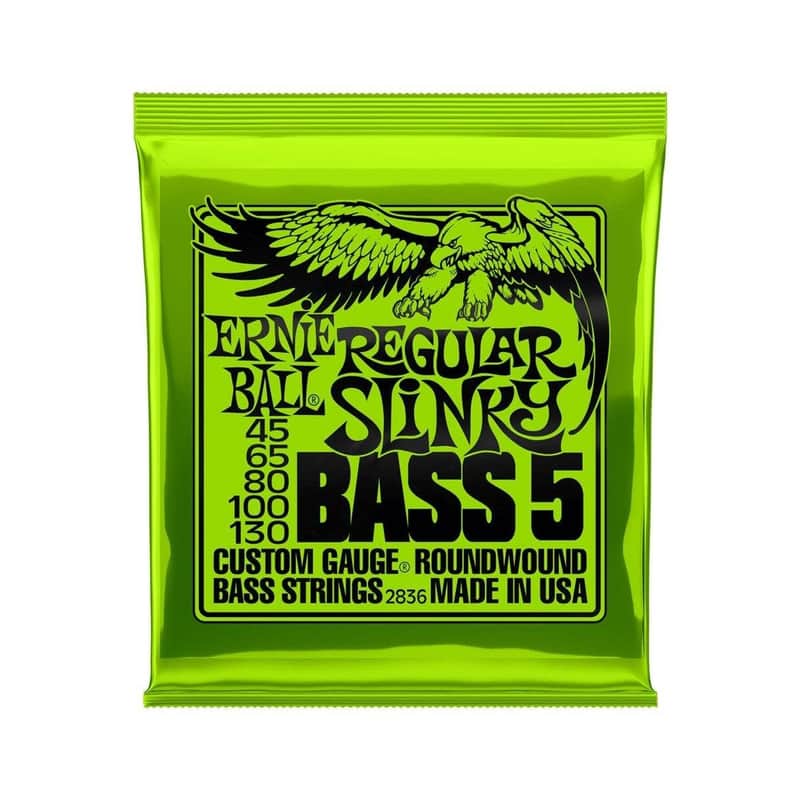 Ernie Ball Regular Slinky Bass 5 Nickel Round Wound Strings 45 65 80 100 130 image 1