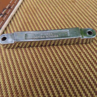 GIBSON 1960's CHROME BRIDGE BLOCK PAT NO. 2,740,313 LES PAUL SG 335 1960's  CHROME image 3