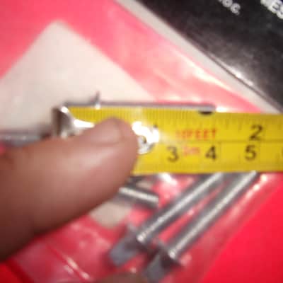 ADAM Lot of 6 Tom / Snare Drum 1 1/2" Chrome Tension Rods #TSG for your drum set NOS image 3