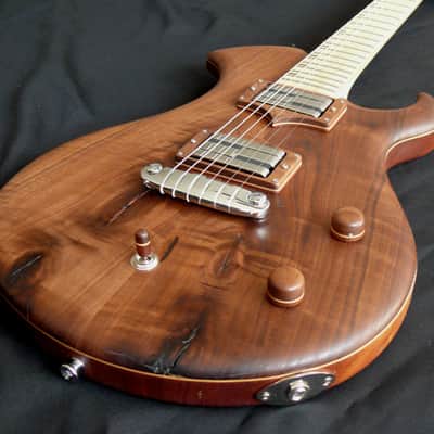 Thomas Cherry Guitar Used Custom Boutique "Jaeloe" style electric guitar. One of a kind. 2025 - Natural bare wood open grained oil finish image 1