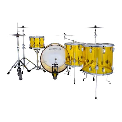 Ludwig Vistalite 4pc Zep Drum Set Yellow image 3