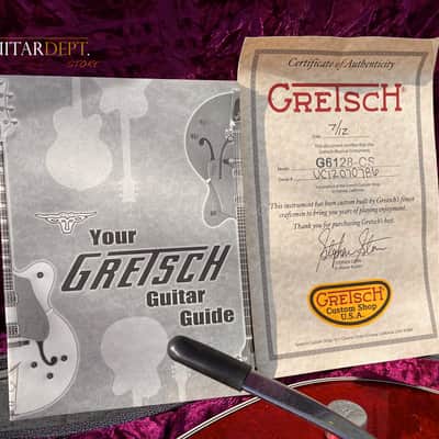 ♚MINT♚ 2012 Gretsch CUSTOM SHOP G-6128 MASTERBUILT JET Stephen Stern♚RED SPARKLE♚Dynasonics !♚OHSC♚8 LBS♚COA image 8