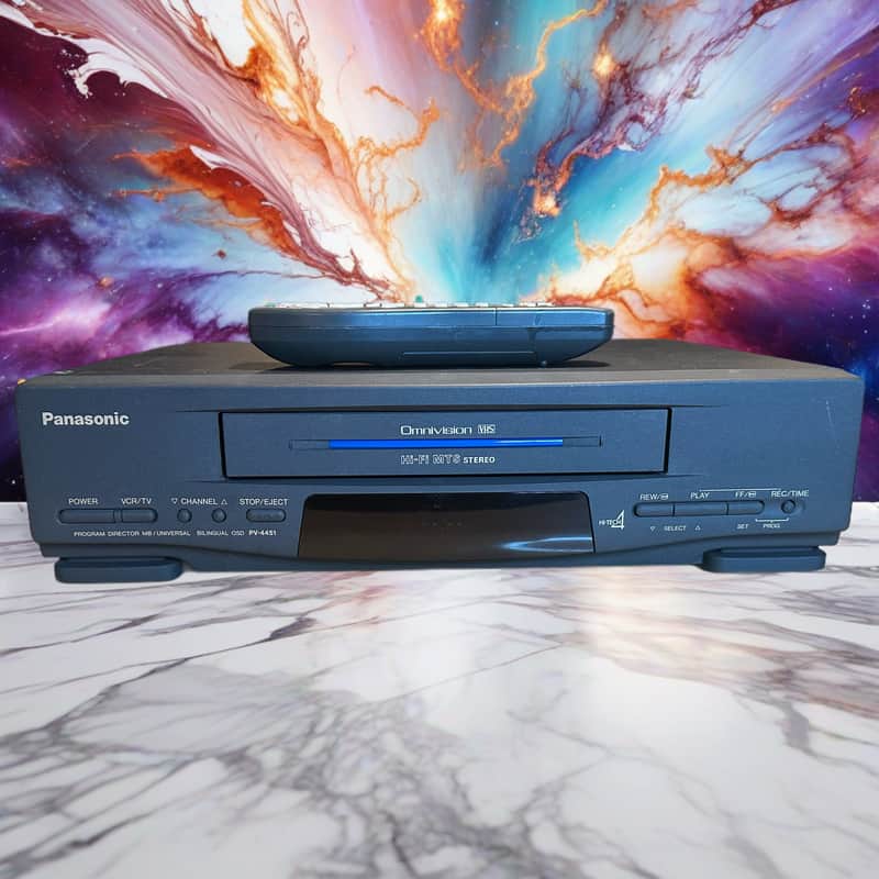 Panasonic PV-4451 VHS VCR 4 Head w/ Remote Tested Blue Line | Reverb