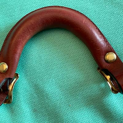 Leather buckle handle for Gibson tan case w/ figure 8 handle Les Paul L5 es 275 SG Flying V image 5