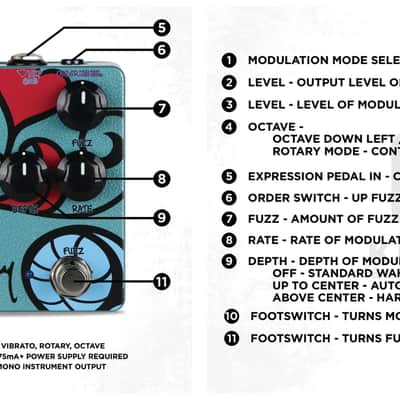 Keeley Monterey Rotary Fuzz Vibe Guitar Effect Pedal image 8