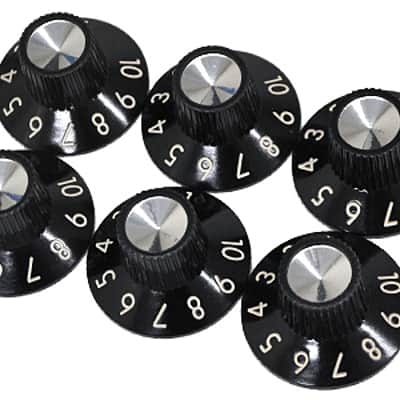 Genuine Fender Amplifier Parts - Amp Knobs, Skirted "1-10", Set of 6, Black image 3