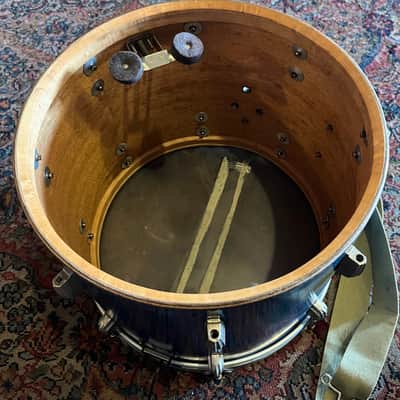 Slingerland Radio King 15x12” Blue Sparkle Parade / Marching Snare Drum image 13