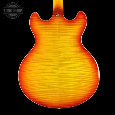 Used D'Angelico Premier DC Semi-Hollow Stoptail Dark Iced Tea Burst w/bag TSU24806 image 5