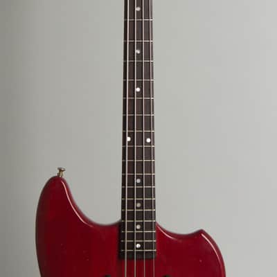 Guild Jet Star Solid Body Electric Bass Guitar (1966), ser. #SD-280, black tolex hard shell case. image 8