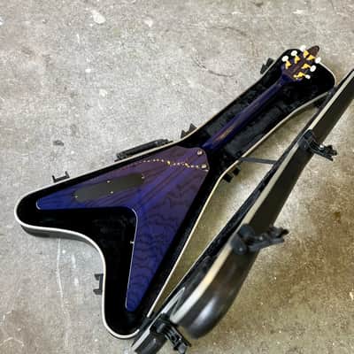 Greco Flying V c 1990- 2000 trans Amethyst original vintage MIJ Japan ox image 13