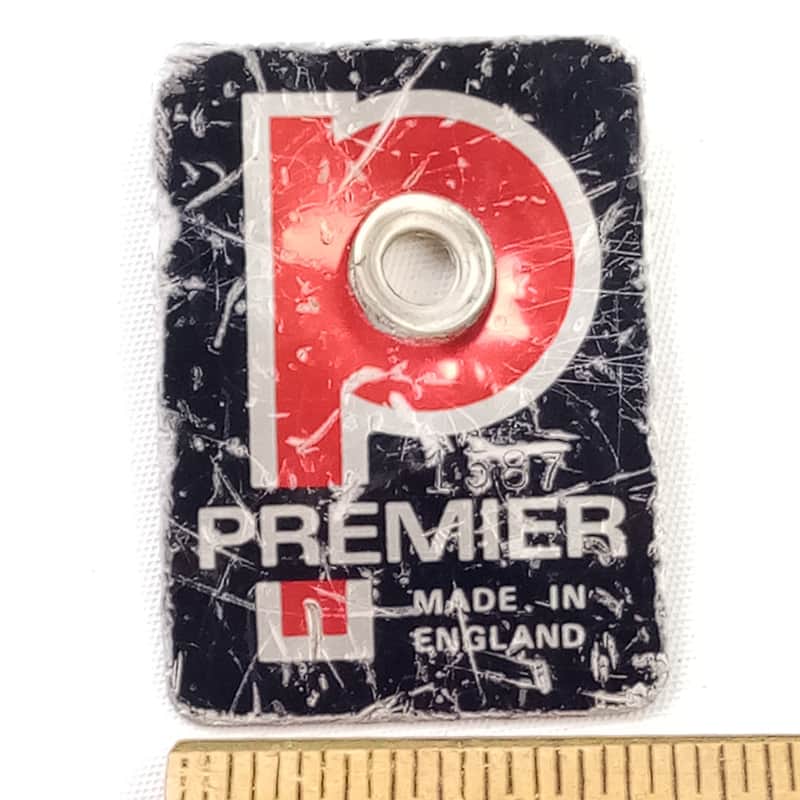 Premier Serial#1587 Badge Made In England Bass/Snare/Tom Drum Vintage 70s UK Tag image 1