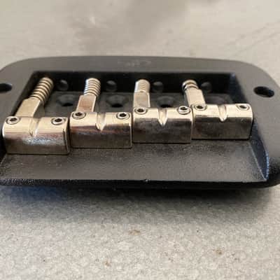G&L 4 String Bass Bridge (Saddle Lock) Black Crinkle Powder Coat image 3