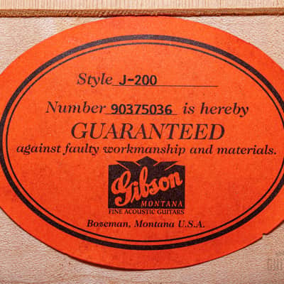 1995 Gibson J-200 Jumbo Guitar Vintage Sunburst, Figured Maple w/ Case image 6