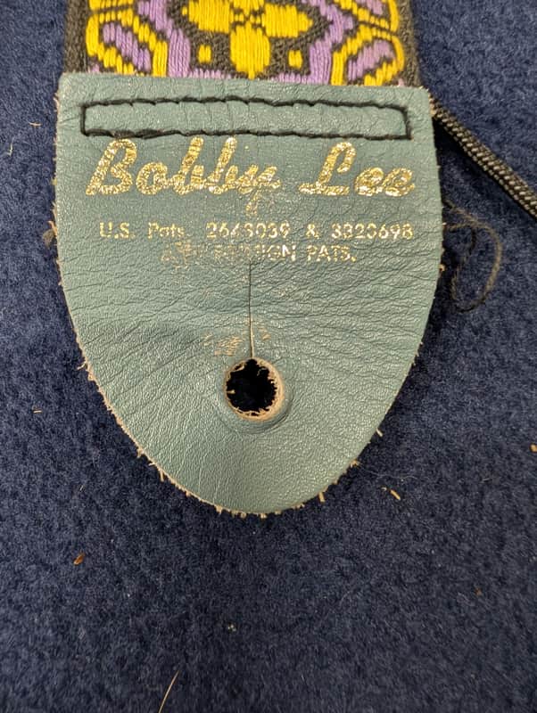 Vintage Bobby Lee "No Scratch" Hootenanny Woven Guitar Strap image 1