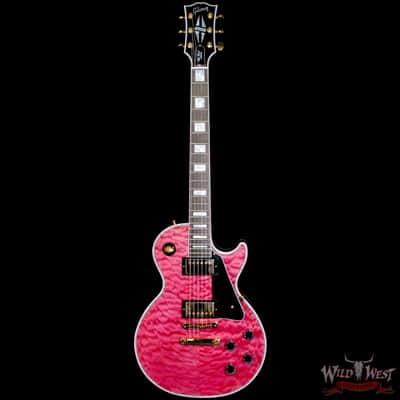 Gibson Custom Shop M2M Les Paul Custom Chablis Pink 5A Quilt Maple Top 1-Piece Mahogany Body 9.60 LBS image 3