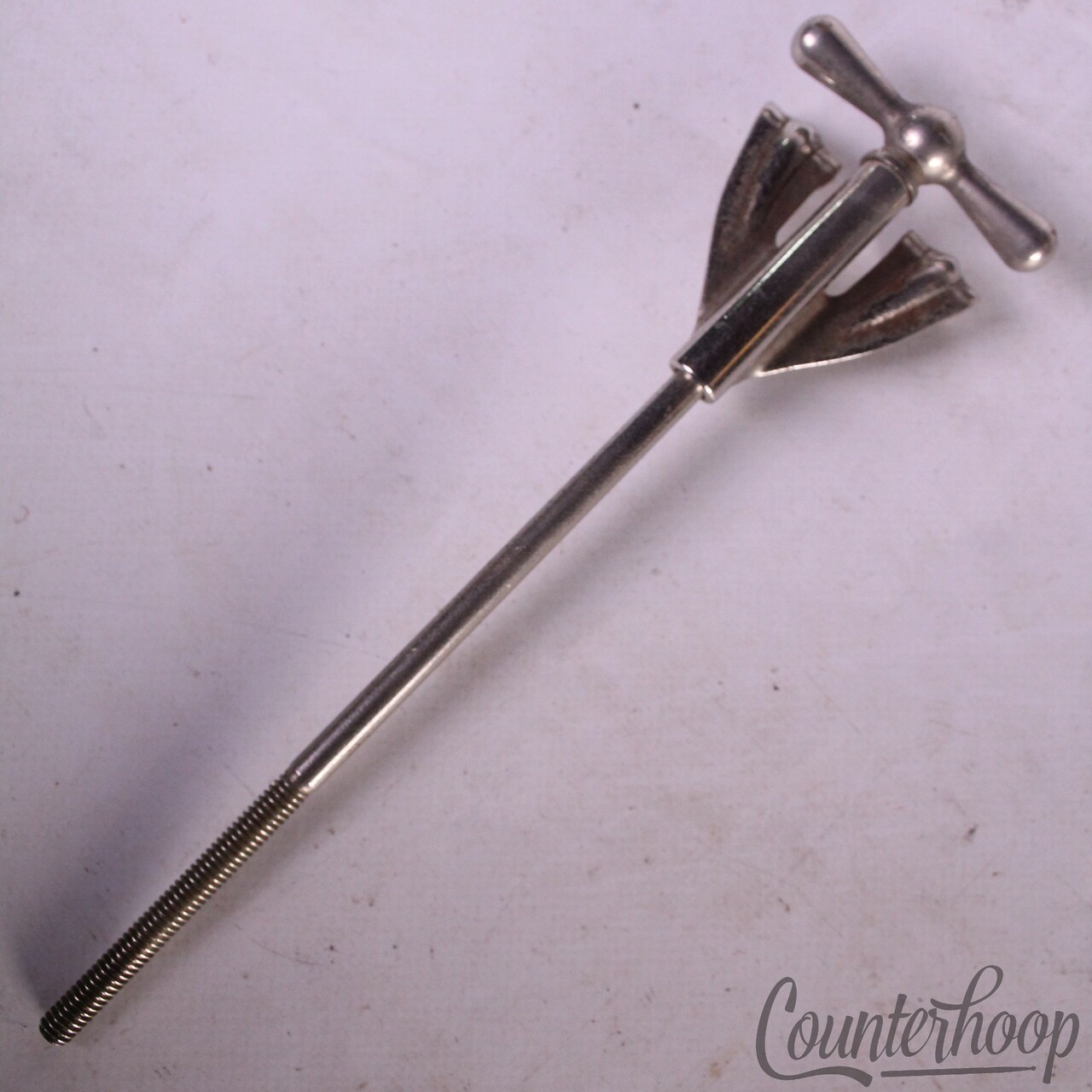 Ludwig Bass Drum Long Bow-Tie Tension T-Rod+Claw 7"Nickel Club-Date 50s WFL USA — main photograph