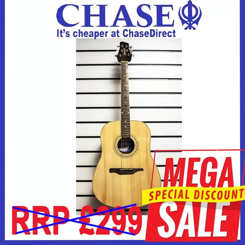 Guvnor GA530 Electro Acoustic Dreadnought Guitar Steel Strings Solid Spruce ; image 1
