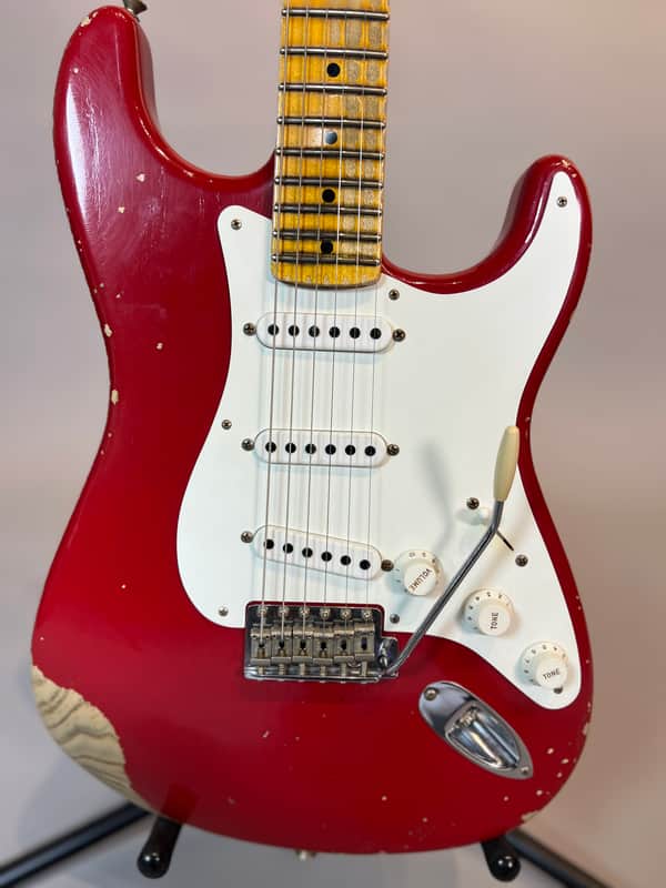 Fender Custom Shop 1955 Heavy Relic Stratocaster Dakota Red image 1