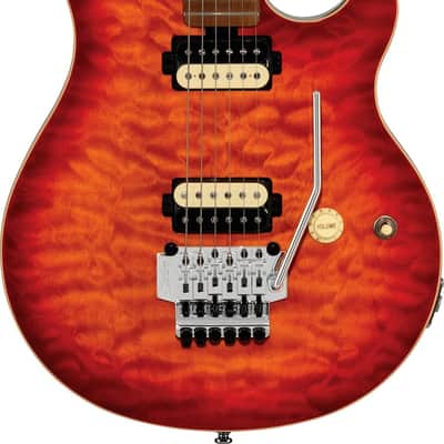 Sterling AX50QM Axis Electric Guitar, Roasted Maple Fingerboard, Lava Burst image 2
