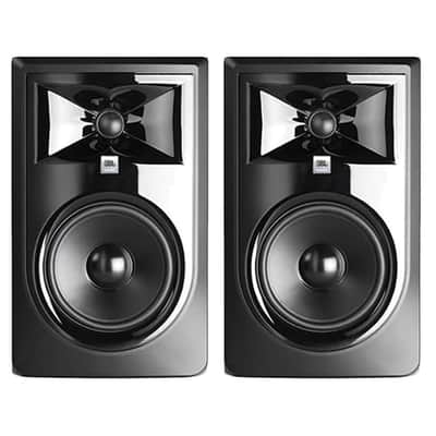 JBL JBL 306P MkII 2-Way 6.5" Active Nearfield Studio Monitor (Pair) Mid 2020 - Black image 1
