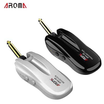 Aroma 5.8G Guitar Wireless System Transmitter Receiver Built-in Rechargeable Battery,price include the import duty for US buyer image 1