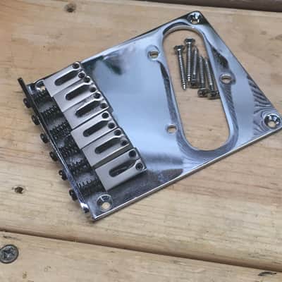 Fender Modern Style 6 Bonus Gotoh? Saddles Guitar Bridge Squier? Tele NOS Relic image 8
