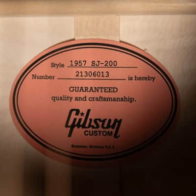 Gibson Custom Shop 1957 SJ-200 Acoustic Guitar - Vintage Sunburst with Hardshell Case image 22
