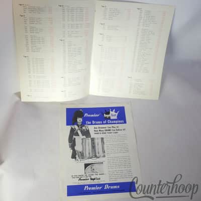 Premier Drums Price List Nov1 1967 Lafayette St New Orleans,LA+Chimes/Royal Scot image 3