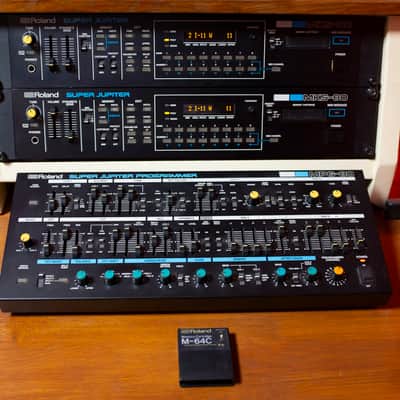 2 x Roland MKS-80 Super Jupiter with 1 x MPG-80 Programmer 1984 - 1989 - Black image 1
