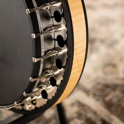 Deering Boston 5-String Banjo - Natural Blond Curly Maple with Hardshell Case image 11