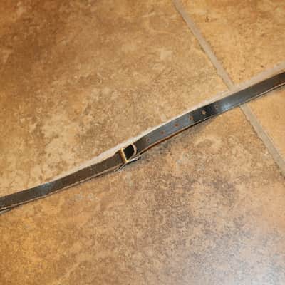 1960's Fender Leather Guitar Strap with Floral design on buckle image 8