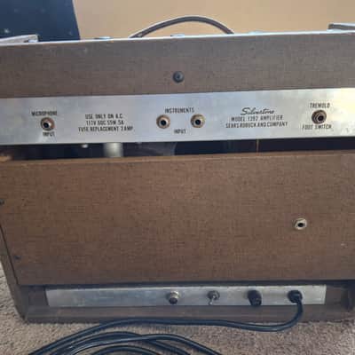 Silvertone Model 1392 10-Watt 1x12 Guitar Combo Late 1950s - Brown with Light Grille image 5