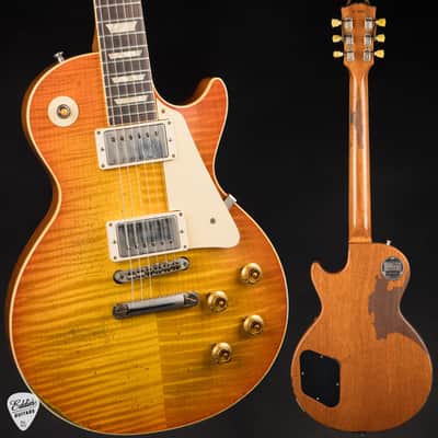 2022 - Gibson Custom Shop Made 2 Measure Murphy Lab '59 Les Paul Standard Murphy Painted Ultra Heavy Aged Orange Lemon Fade image 1