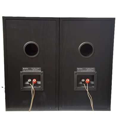 Infinity Entra One Bookshelf Speakers Pair Missing Covers 15"H x 8.5"W x 9.5D image 2