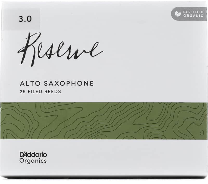 D'Addario Organics Reserve Alto Saxophone Reeds - 3.0  25-pack (2-pack) Bundle image 1
