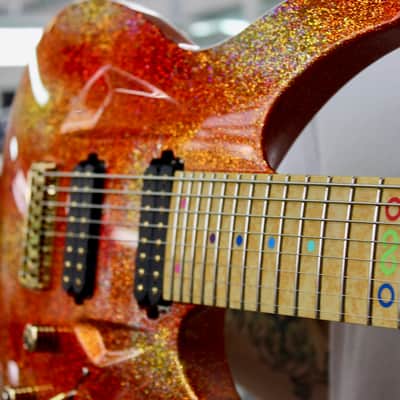 Aristides 080 - Limited Run Gold/Red Sparkle Madness - Bare Knuckle Pickups Juggernaut image 3