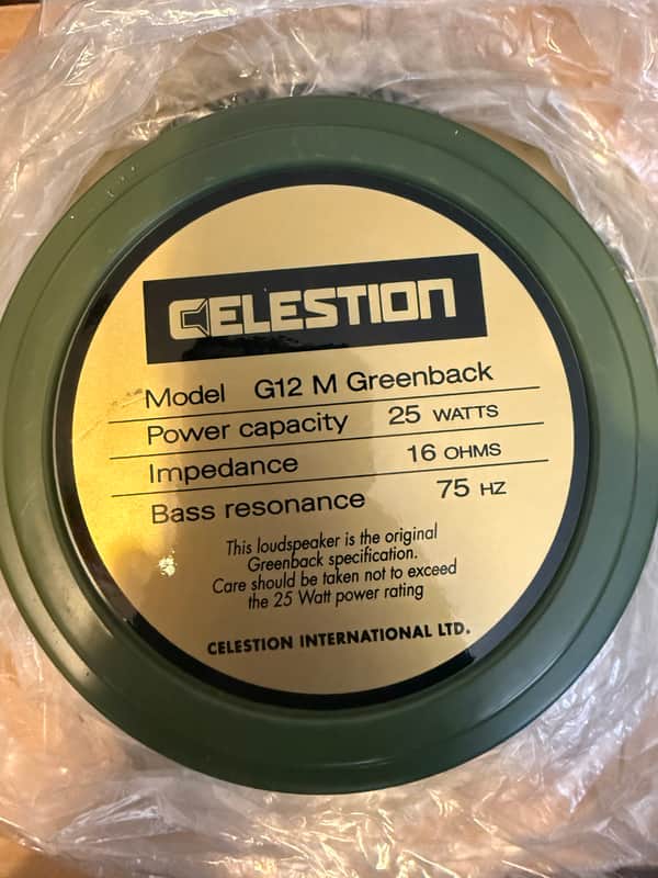Celestion G12M Greenback 12" 25-Watt 16ohm Guitar Amp Speaker
